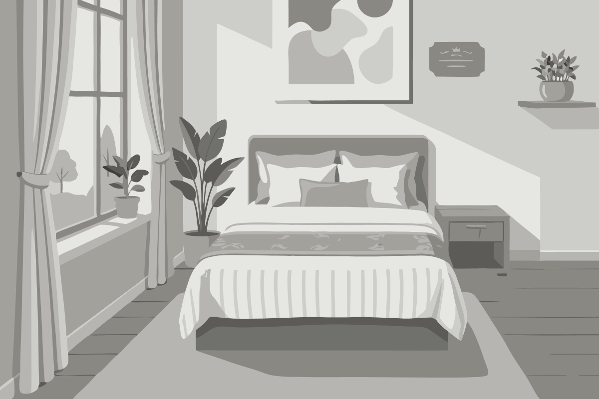 Apartamento de 1 Quarto com Cama de Casal